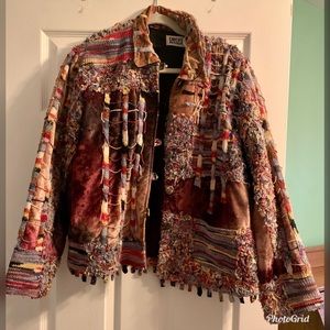 Chico’s design stitched velvet jacket